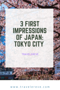 3 First Impressions of Japan: Tokyo City