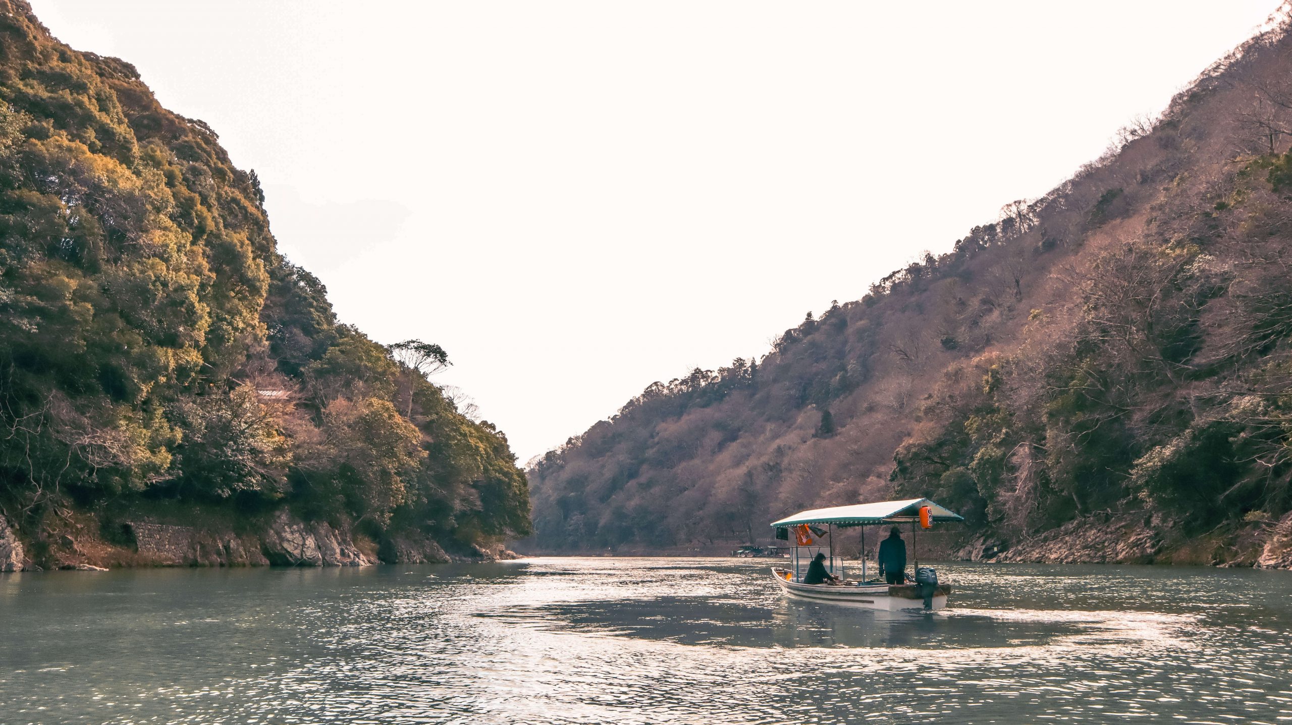 Arashiyama Tsusen boat at Togetsukyo Bridge